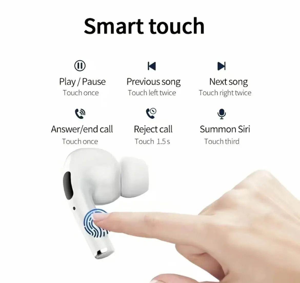 Airpods Air Pro 3rd Gen TWS (True Wireless Stereo) Bluetooth Earbuds Dual Earphones Headset (Connect With All Bluetooth Devices).BLUETOOTH handfree