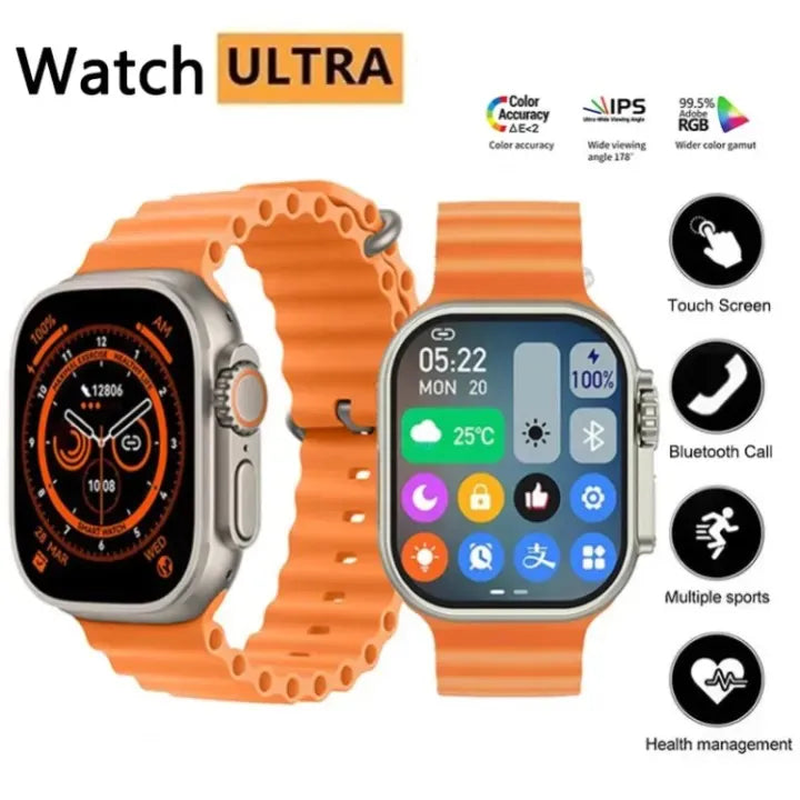 T800 Ultra Smart Watch for Men Women 1.99" Screen Touch Bluetooth Call Sports Heart Rate Sleeping Monitoring Smartwatch Series